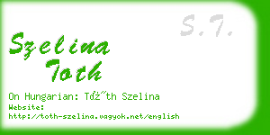 szelina toth business card